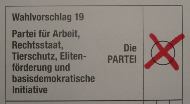 Read more about the article Hessen wählt – und zwar Die PARTEI