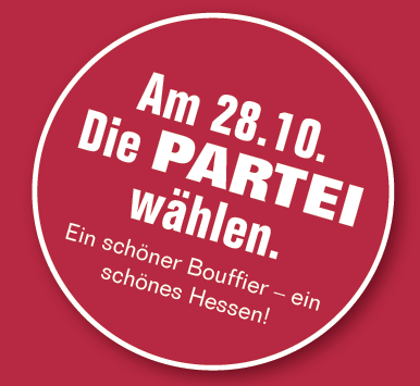 You are currently viewing Die PARTEI geht mit Spitzenkandidat Mario Bouffier und 18 Direktkandidaten in den Landtagswahlkampf